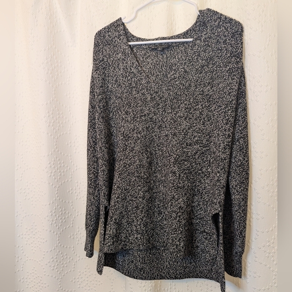 ATHLETA Switchback Pullover Sweater Black Marl Heathered Women's Small Wool - Picture 3 of 7